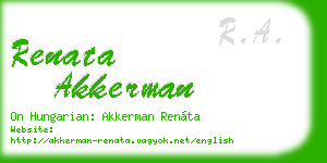 renata akkerman business card